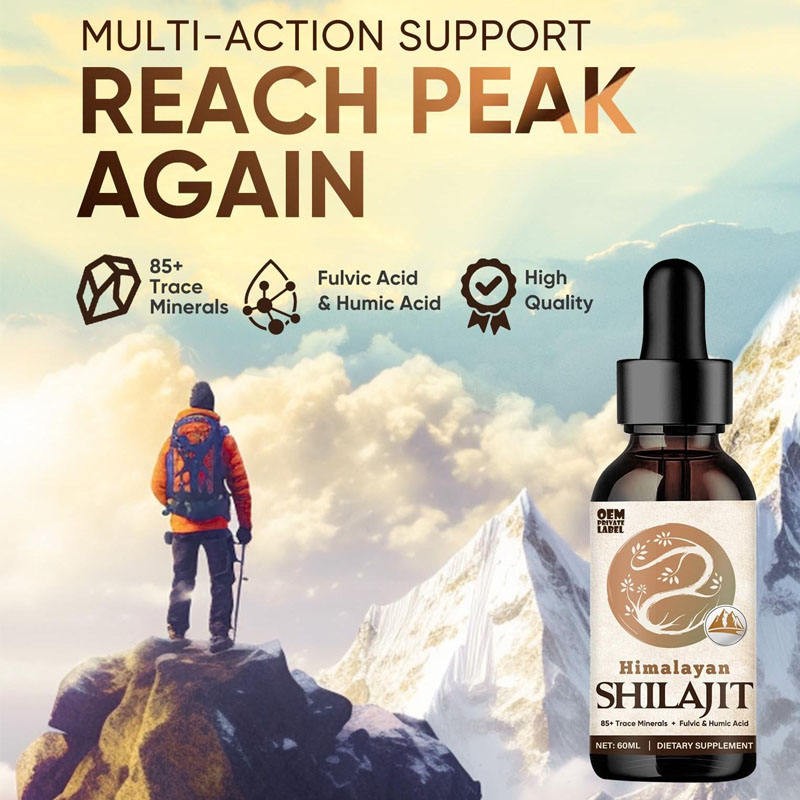 OEM Shilajit Liquid Drops for Men & Women - Premium Fulvic Acid Energy Booster with Rapid Absorption Technology