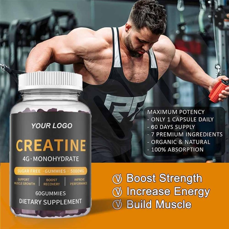 Creatine Monohydrate Gummies - Sugar-Free Pre-Workout Energy Support