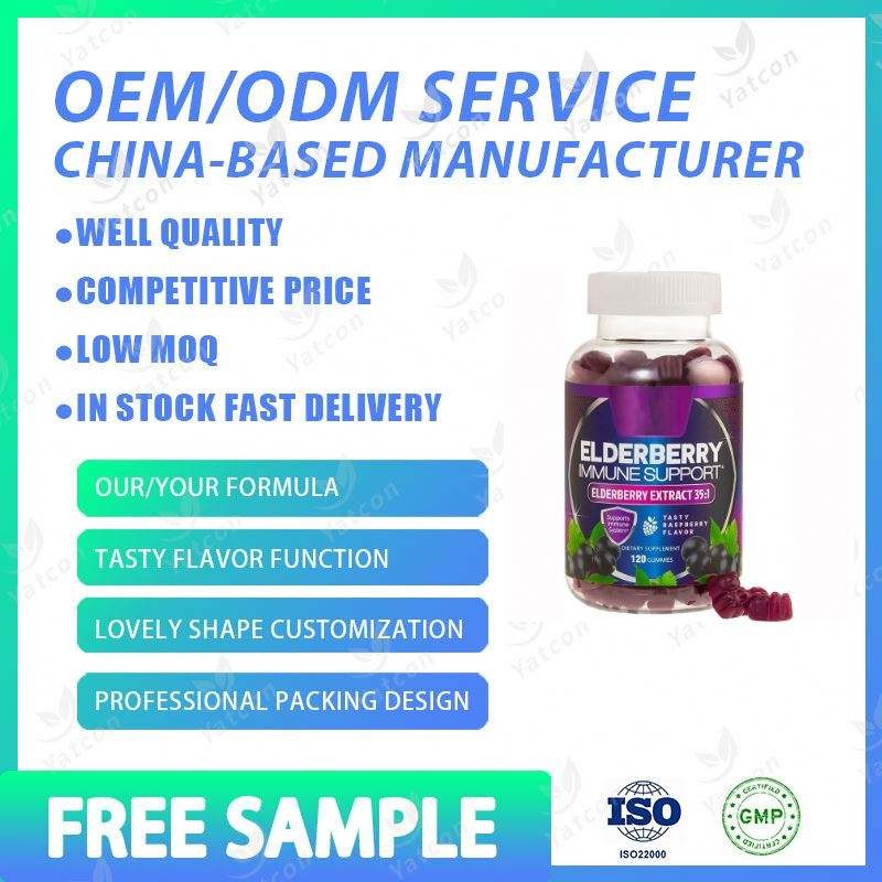 Vegetarian Elderberry Gummy with Echinacea Probiotics Vitamin c Zinc Adult-Immune Enhancement Elderberry Gummy