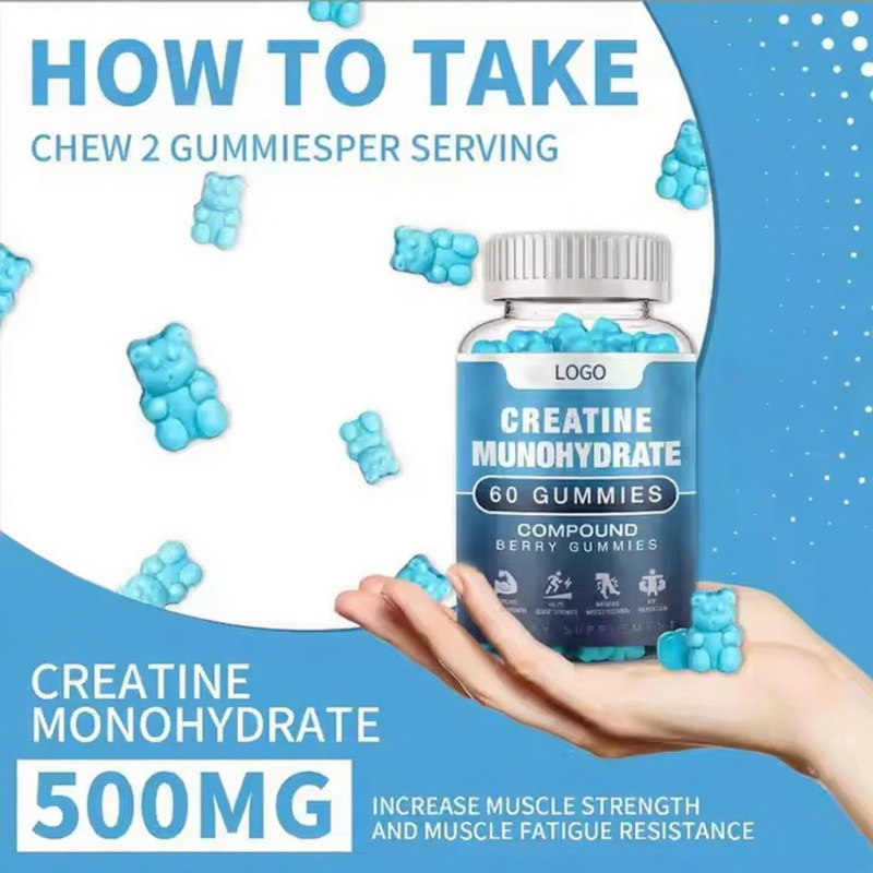 Creatine Gummies 15000mg Creatine Hydrochloride Supplements for Gym Muscle Growth Sports Nutrition Gummy Candy