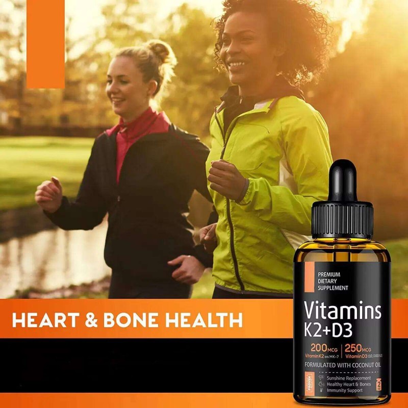 OEM Vitamin D3 & K2 (MK-7) Drops for Faster Absorption & Increase Immune