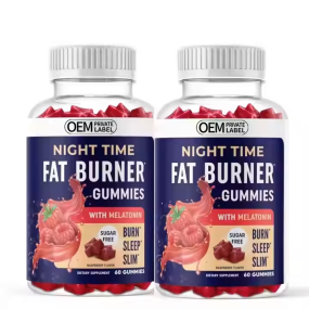Night Fat Burner Gummies with Melatonin Green Coffee Bean for Adults Weight Loss and Sleep Support