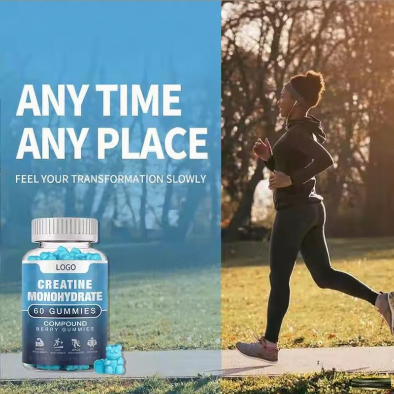 Creatine Gummies 15000mg Creatine Hydrochloride Supplements for Gym Muscle Growth Sports Nutrition Gummy Candy