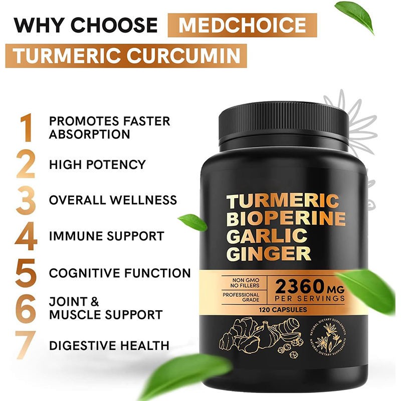 Curcumin Antioxidant Supplement Organic Curcumin Extract Turmeric Capsules Enhance Immunity
