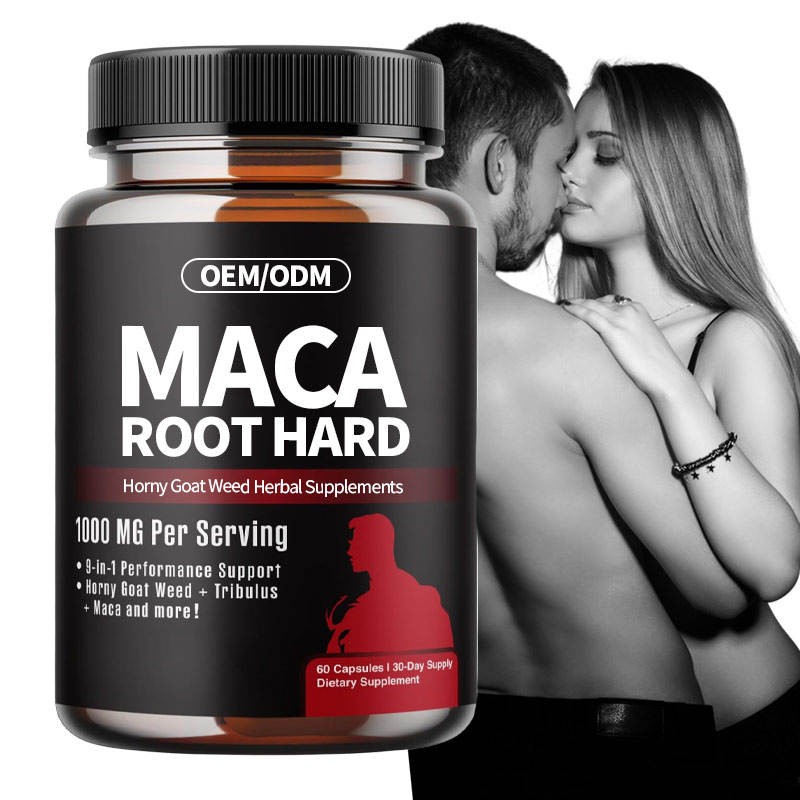 Enhanced Energy Maca Root Capsules - Strong Man Herbal Supplements with Horny Goat Weed