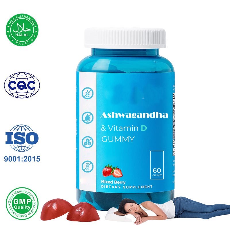 OEM KSM-66 Ashwagandha & Vitamin D Gummies - Stress Relief & Sleep Support, Mixed Berry
