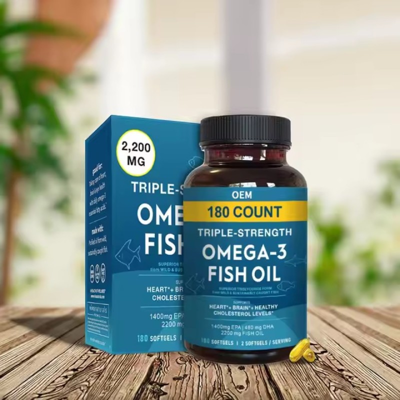 Wholesale OEM Private Label Fish Oil Softgels Factory Fish Oil Omega 3 Supplement Soft Capsules