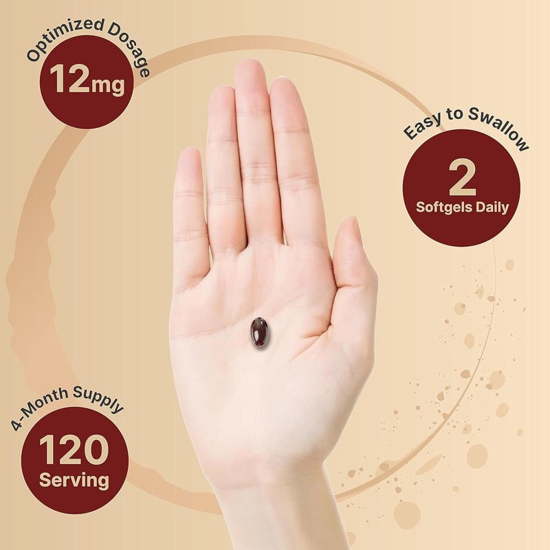 Premium Astaxanthin Softgels - Eye, Skin & Joint Support From Microalgae