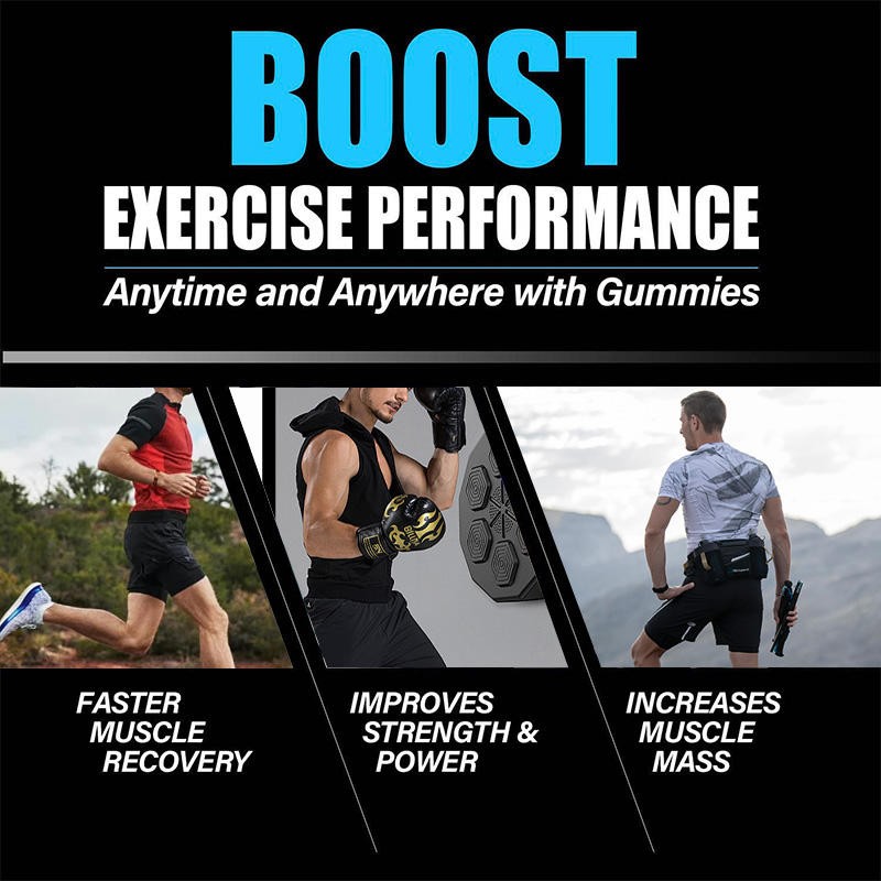 Pre Workout Creatine Gummies With 6g Creatine Monohydrate and Alpha GPC Complex - Energy Focus and Muscle Support Supplement