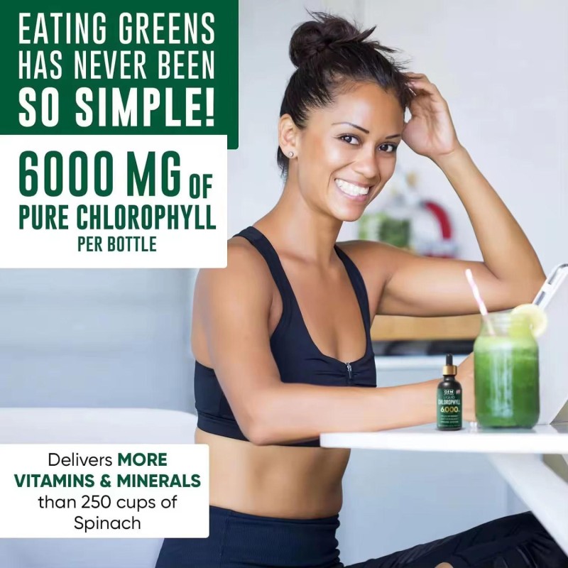 OEM Private Label Herbal Chlorophyll Drink 6000 mg with Vitamins & Minerals