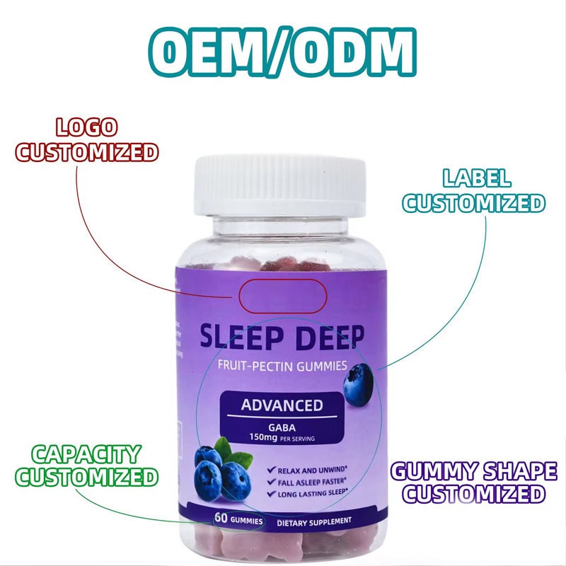 Herbal Supplements for Deep Sleep Support Sleep Well Melatonin Gummies with GABA Magnesium Natural Botanicals