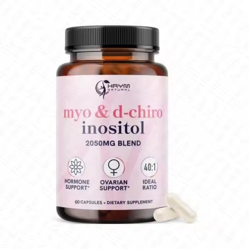 Inositol and D-Shiro Inositol Supplement Capsules for Balancing Female Hormones, with a Beneficial Ratio of 40:1