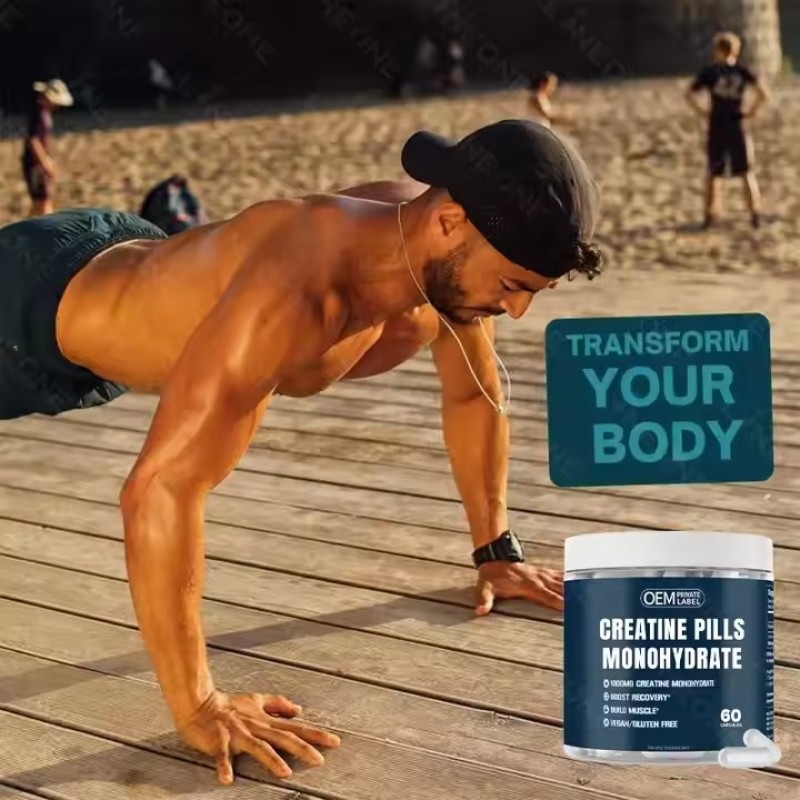 Creatine Monohydrate Pills-Muscle Growth Capsules for Men and Women Creatine Capsules Micronized Supplement