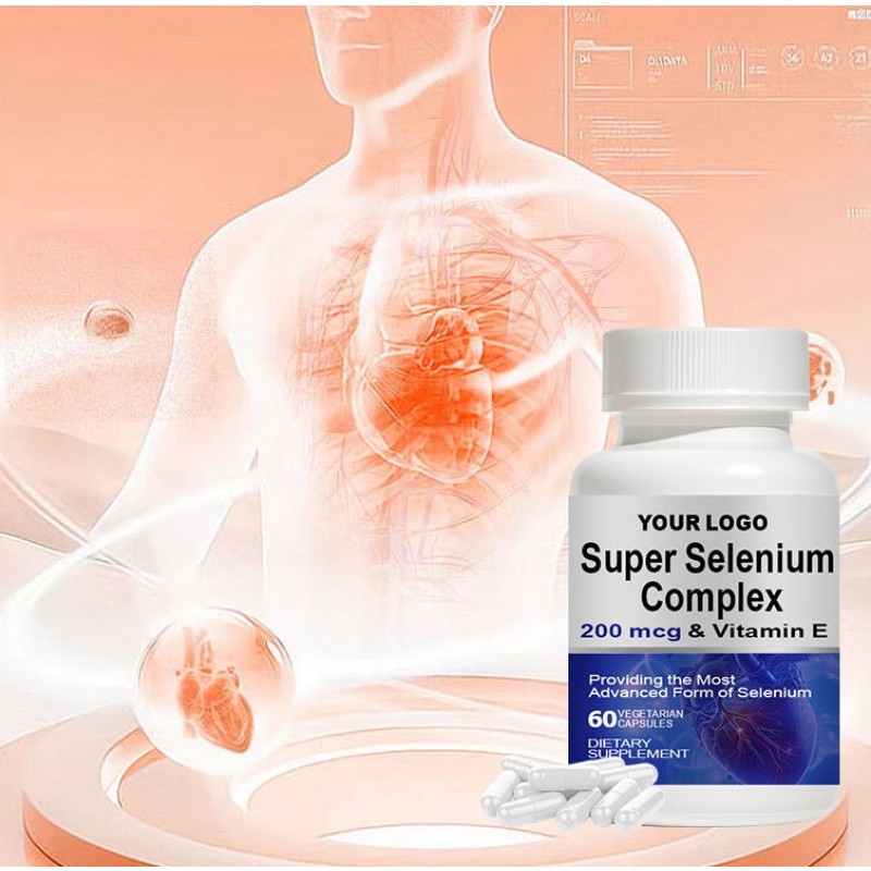 Super Selenium & Vitamin E Complex: Thyroid Support, Brain Health & Energy Focus Capsules with 3 Forms Selenium