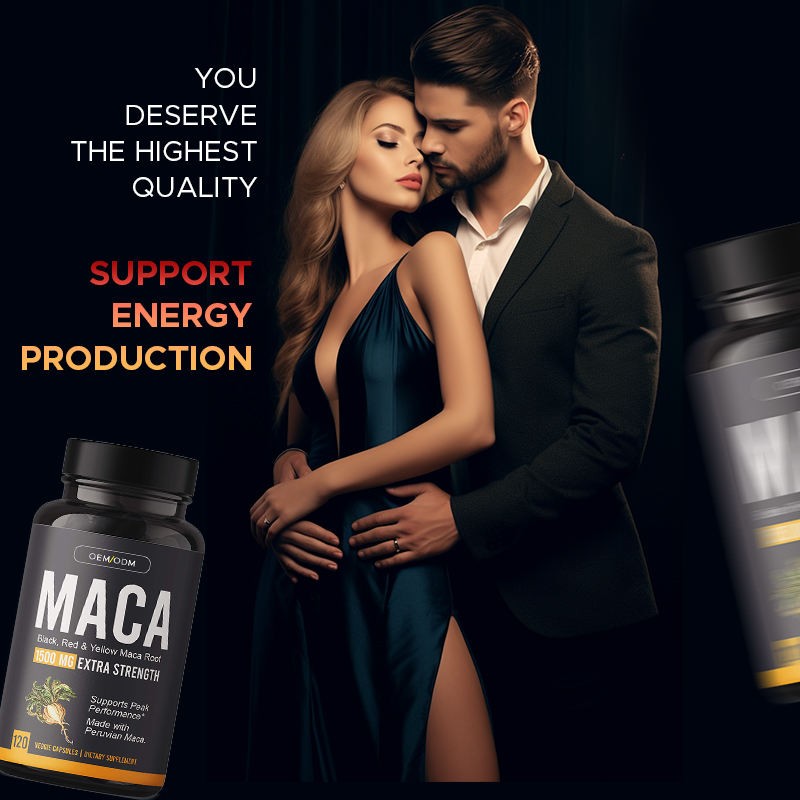 OEM Organic Maca Root Capsules 1500mg - Mood, Hormonal & Libido Support for Men & Women