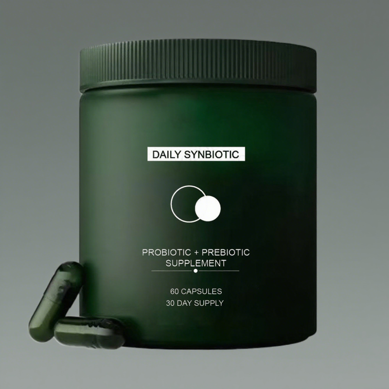 Synbiotic 2-in-1 Probiotic and Prebiotic Capsules for Immune Support and Skin Health 60 Caps OEM OBM Factory Supply