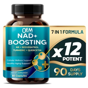 OEM Premium NAD+ Supplement with Trans Resveratrol, Berberine, Quercetin, Fisetin, and Milk Thistle for Enhanced Cellular Health