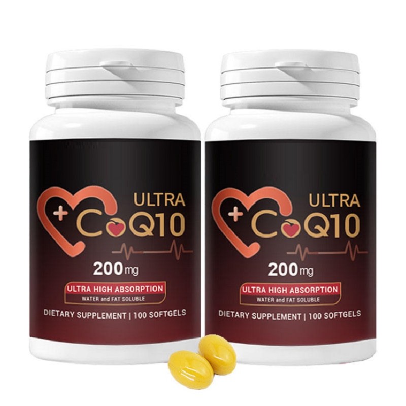 CQ10 Soft Capsules Coenzyme Q10 Dietary Supplement for Adults Focusing Brain Energy Joint Bone Health Middle-aged Pregnant Women