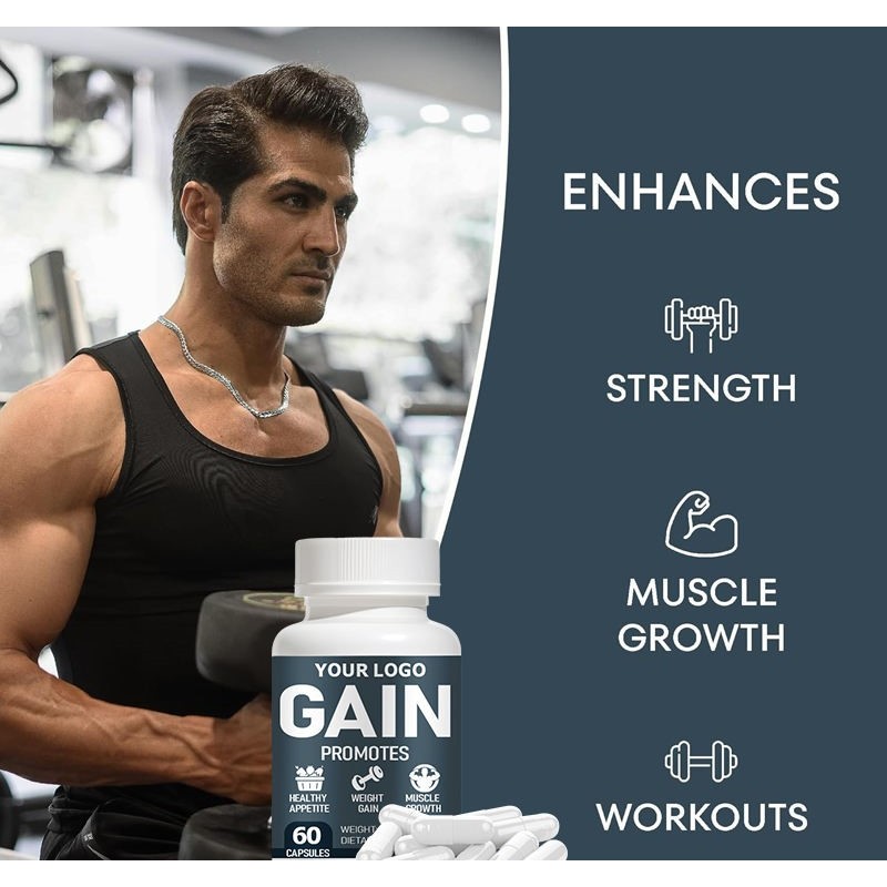 Muscle Mass Boosting Weight Gain Capsules , Fitness Daily Use & Body Weight Enhancement