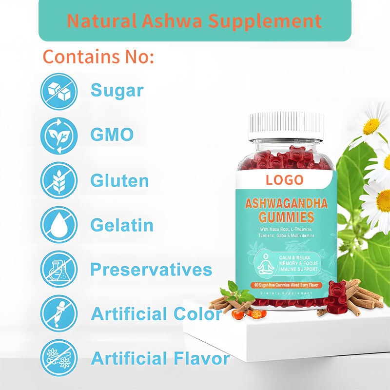 Premium Ashwagandha Stress Relief Gummies with Himalayan Shilajit and Vitamin B12 60 Gummies