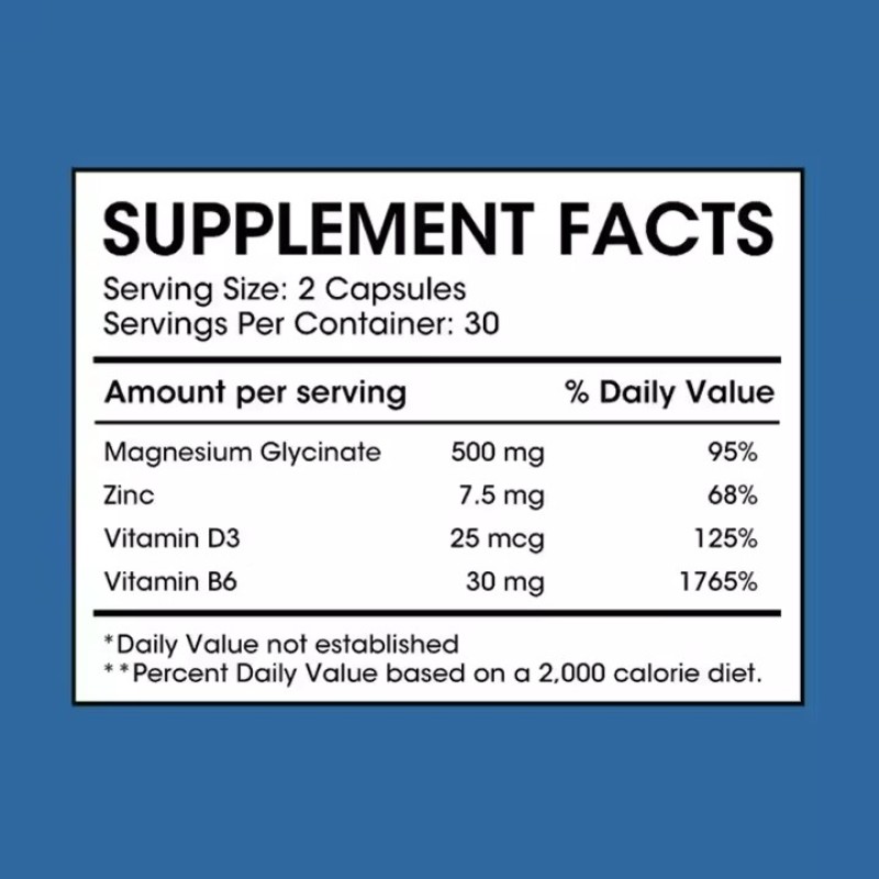 OEM Calcum Magnesium and Zinc Complex Pills Supplement Magnesium Glycinate Capsules with Zinc