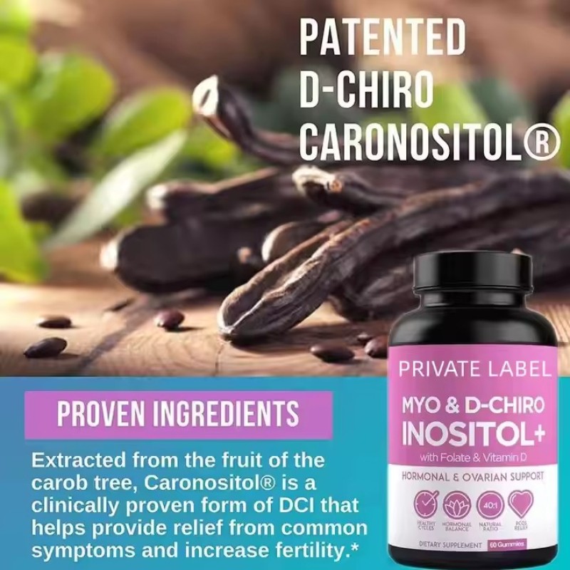 Fertility Myo Supplements Hormone Balance Myo-inositol Prenatal Vitamins for Women D-chiro Inositol Gummy Candy