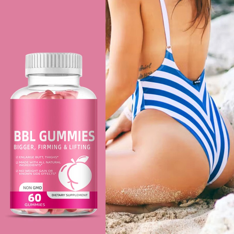 OEM BBL Booty Enhancement Gummies for Women - Natural Butt Growth Formula with Maca & Fenugreek, Vegan Chewable