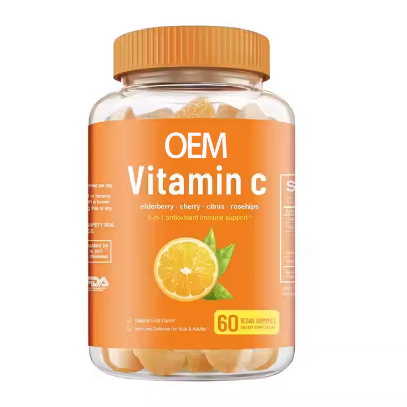 6-in-1 Vitamin C & Elderberry Gummies for Immune Support & Antioxidant - Family Supplement Chewables