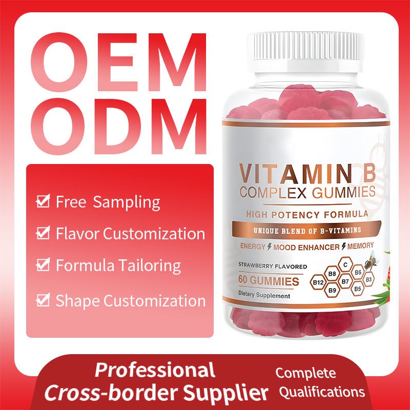 OEM Energy Immune Vitamin B Complex Gummy Candy Supports Growth Health for Adults Dietary Supplement Safe for Pregnant Women