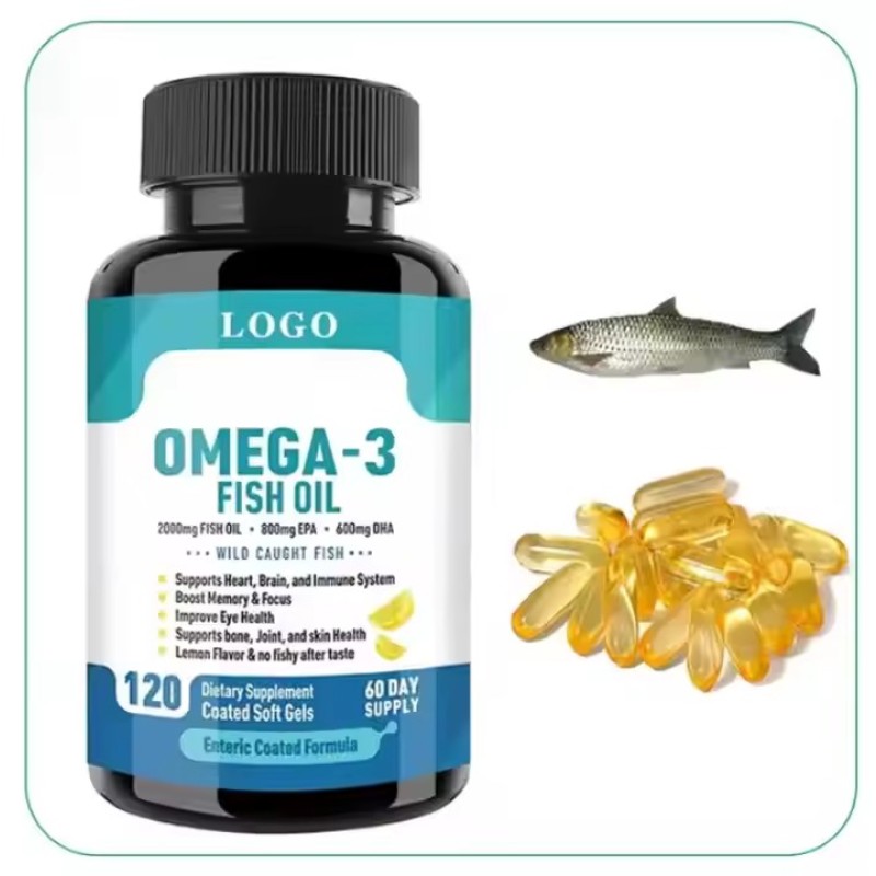 1000mg Algae Deep Sea Fish Oil Softgels Omega-3 DHA Vitamins Supplements Health Care for Adults Effective Antioxidant
