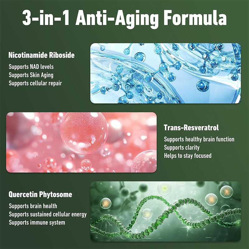 TK Hot-selling Product Niacinamide Nucleoside Resveratrol Capsules, NMN Supplement That Naturally Promotes NAD+ Levels