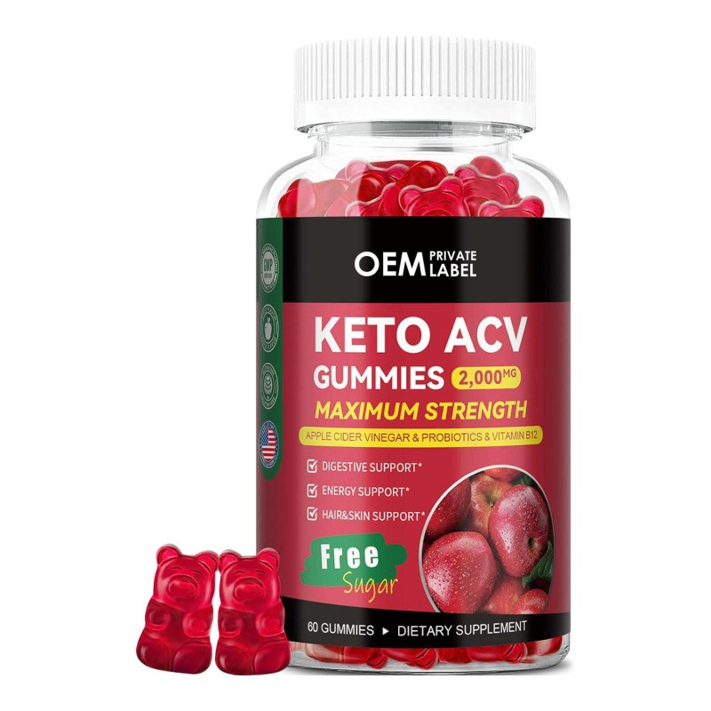 OEM Premium Keto ACV Gummies - Apple Cider Vinegar for Weight Management & Flat Tummy