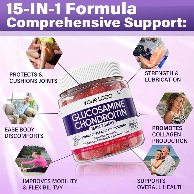 Gummy Supplements Enhance Athletic Ability Glucosamine Chondroitin Hyaluronic Acid Gummy No Evaluation yet