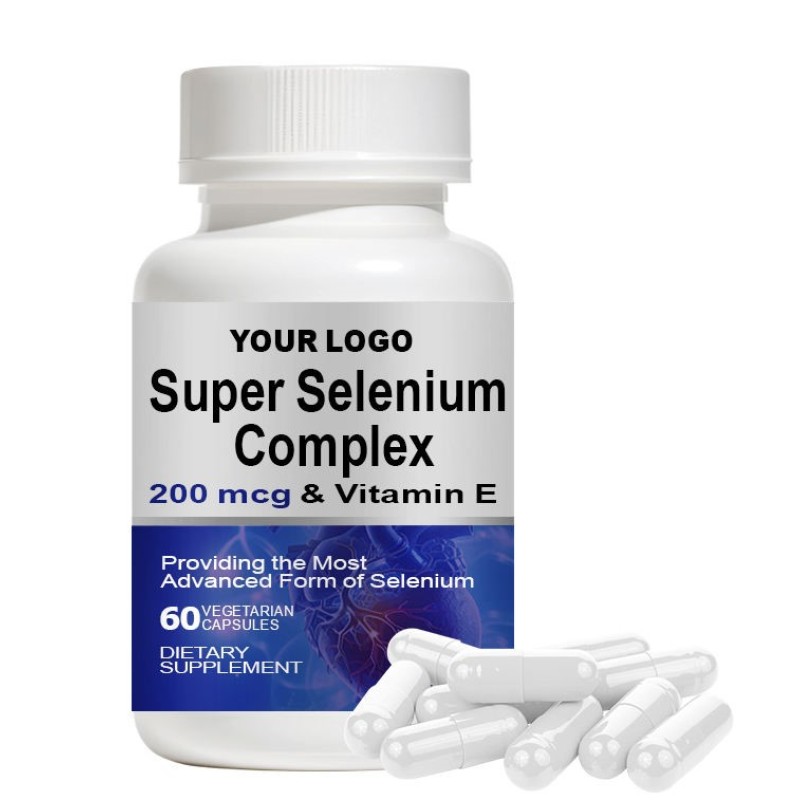 Super Selenium & Vitamin E Complex: Thyroid Support, Brain Health & Energy Focus Capsules with 3 Forms Selenium