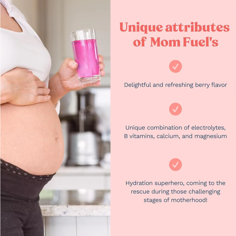 Mom Fuel Electrolyte Powder Packets Mixed Berry, Hydration Support, No Sugar & Caffeine Free