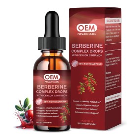 OEM Premium Berberine HCL Liquid Drops 1200mg with Organic Ceylon Cinnamon - Immune & Heart Support