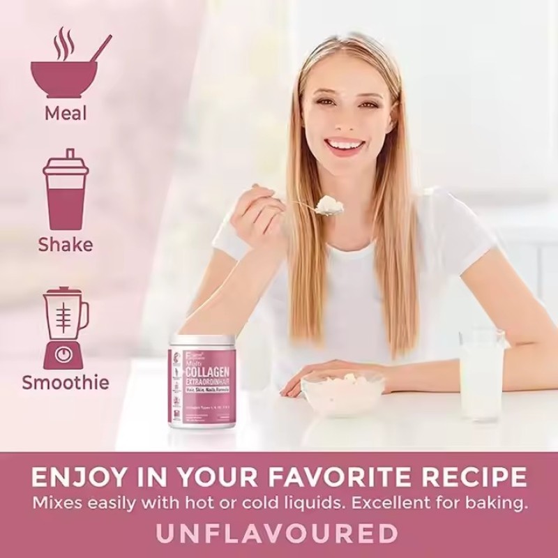 Health Supplement Hair Nails Skin Protein Fish Multi Collagen Peptide High Absorption Rate Collagen Supplement Powder