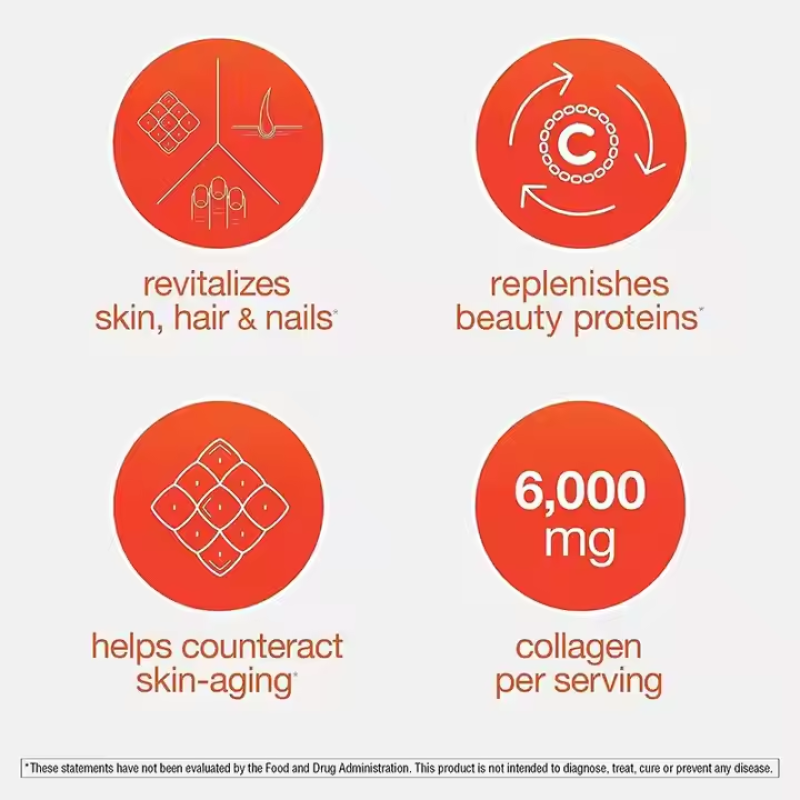 Hydrolyzed Collagen + Vitamin C Capsules -High Potency, Boosts Skin Elasticity & Hair Health