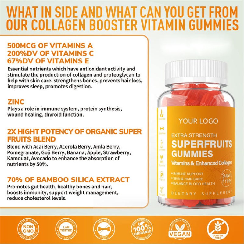 Wholesale Super Greens Gummies - Vegan, Fruit & Veggie Blend, Daily Nutrition Boost
