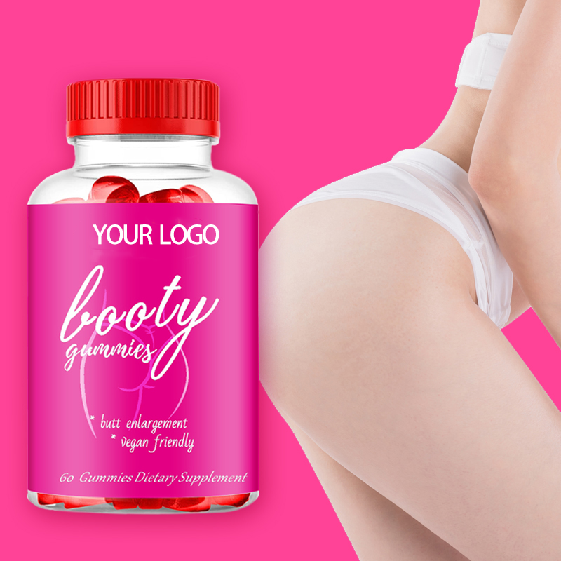 Private Label Organic Butt Enhancement Gummies with 9 Herbal Extracts - Vegan Booty Booster for Women's Curves Lift
