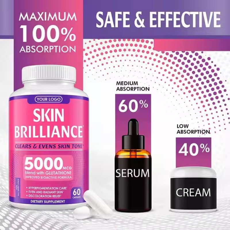 Manufacturer Privately Labels Beauty Skin Whitening Products Capsules Skin Whitening Capsules Beauty Regimens