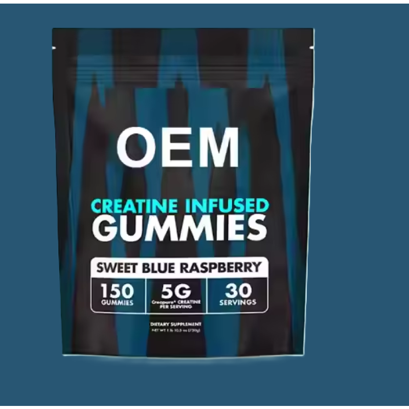 Blue Raspberry Creatine Gummies 5g Per Serving - Muscle Strength & Energy Booster for Athletes & Fitness Enthusiasts