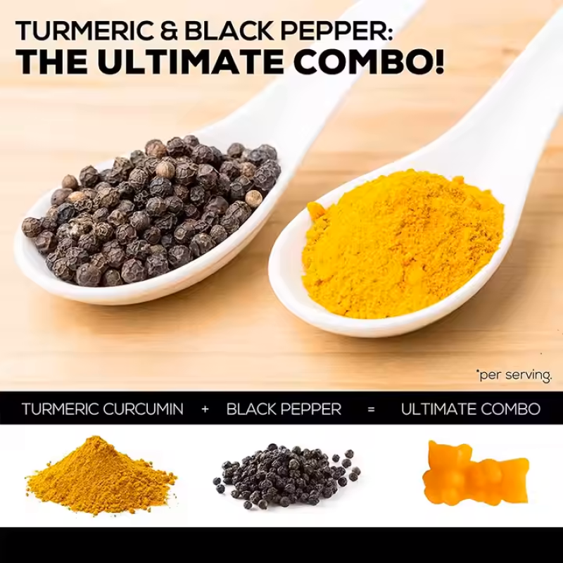 Turmeric Glucosamine Chondroitin MSM Joint Support Gummies for Adults - Anti-Inflammatory Relief & Mobility Enhancement