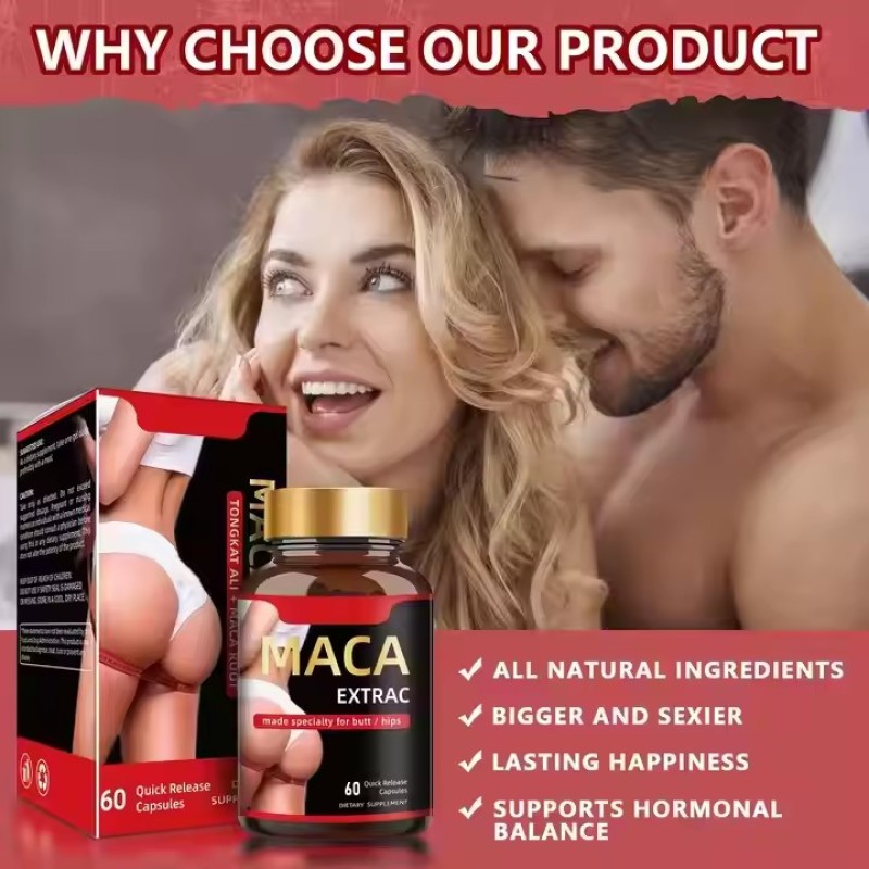 Maca Root Capsules XL Aguaje Sexmax Energy Boost Powder Ashwagandha Ginseng Horny Goat Weed for Adults