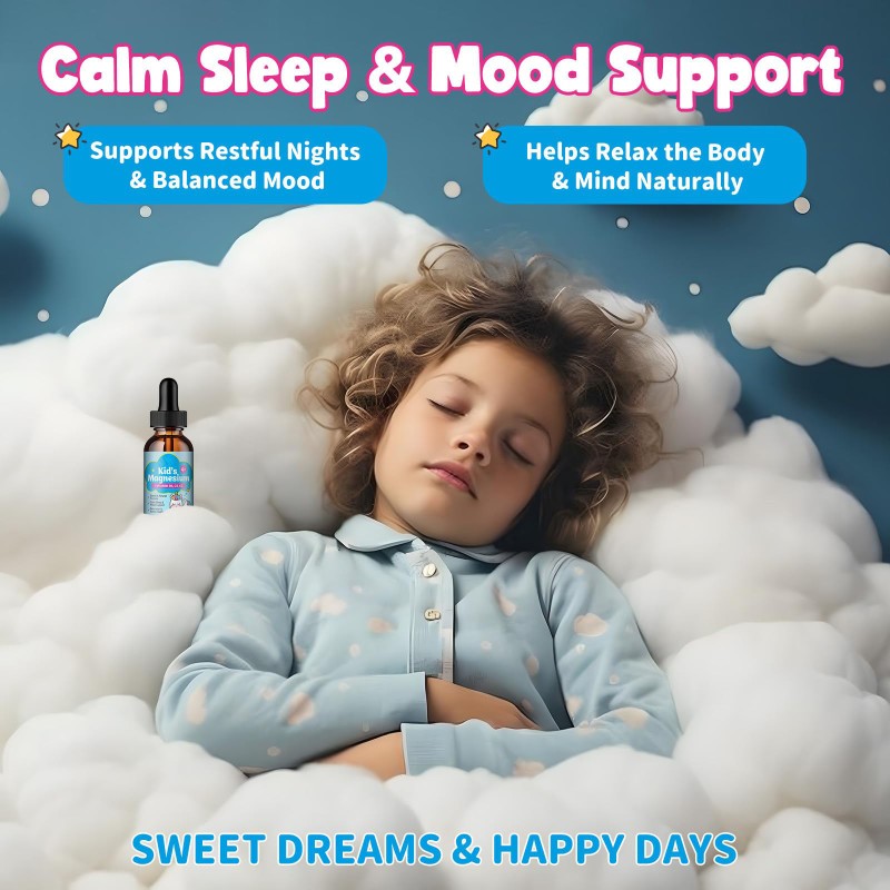 Magnesium Citrate & Glycinate Liquid Drops for Relaxation and Stress Relief  Liquid Mag Blend