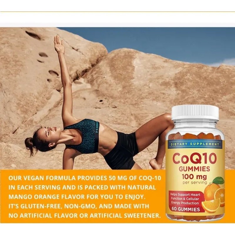 OEM Custom Logo CoQ10 Gummies - Ubiquinol Coenzyme Q10 for Heart Health & Energy Boost