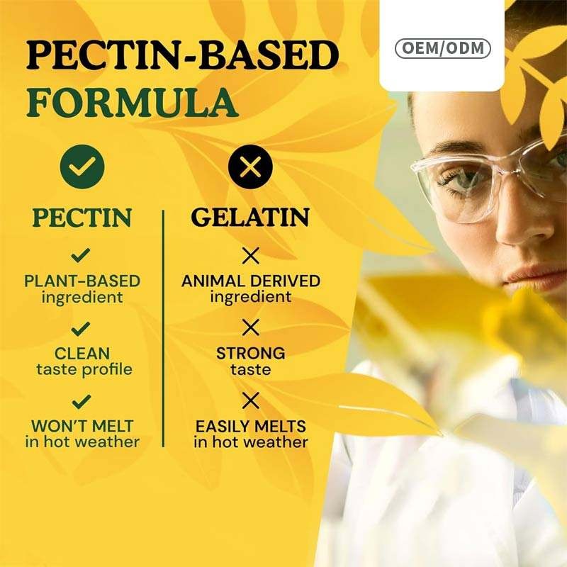 OEM/ODM Organic Maca Root Gummies with Black Maca Powder, 1800mg Per Serving, Vegan Mood Support Gummies