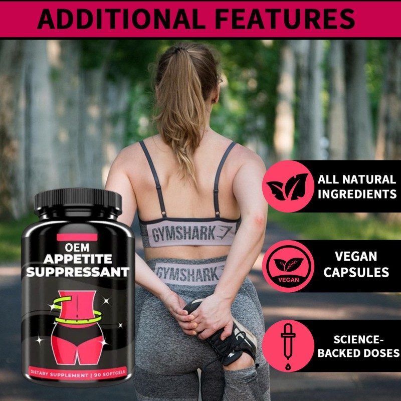 Glucomannan Appetite Suppressant Softgels Fat Burner & Weight Loss Dietary Fiber Supplement for Adults Fitness Control Hunger