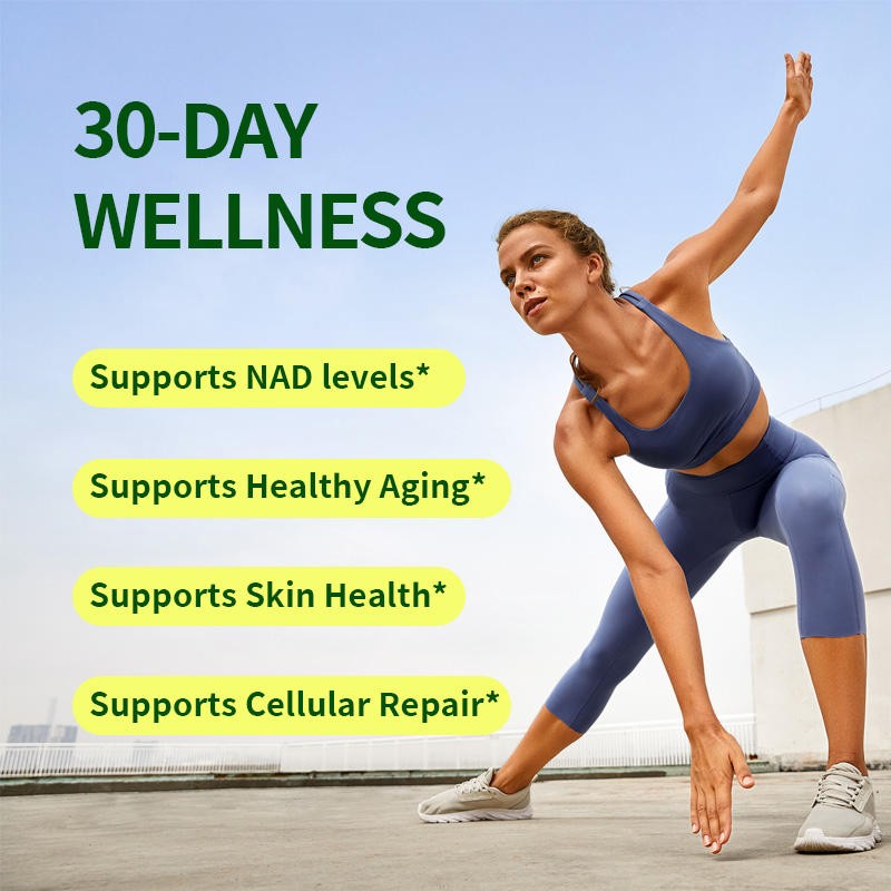 NAD+ Daily Supplement Quercetin Resveratrol 500mg Nicotinamide Nucleoside Chlorine Capsules OEM Adult Beauty Product