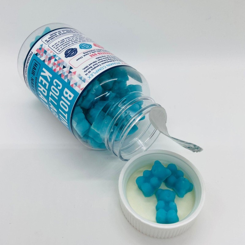 Hair, Skin, Nails, Turmeric, Green Tea, Vitamin C, Elderberry, Biotin, apple Wine, Collagen, Gummy Candy